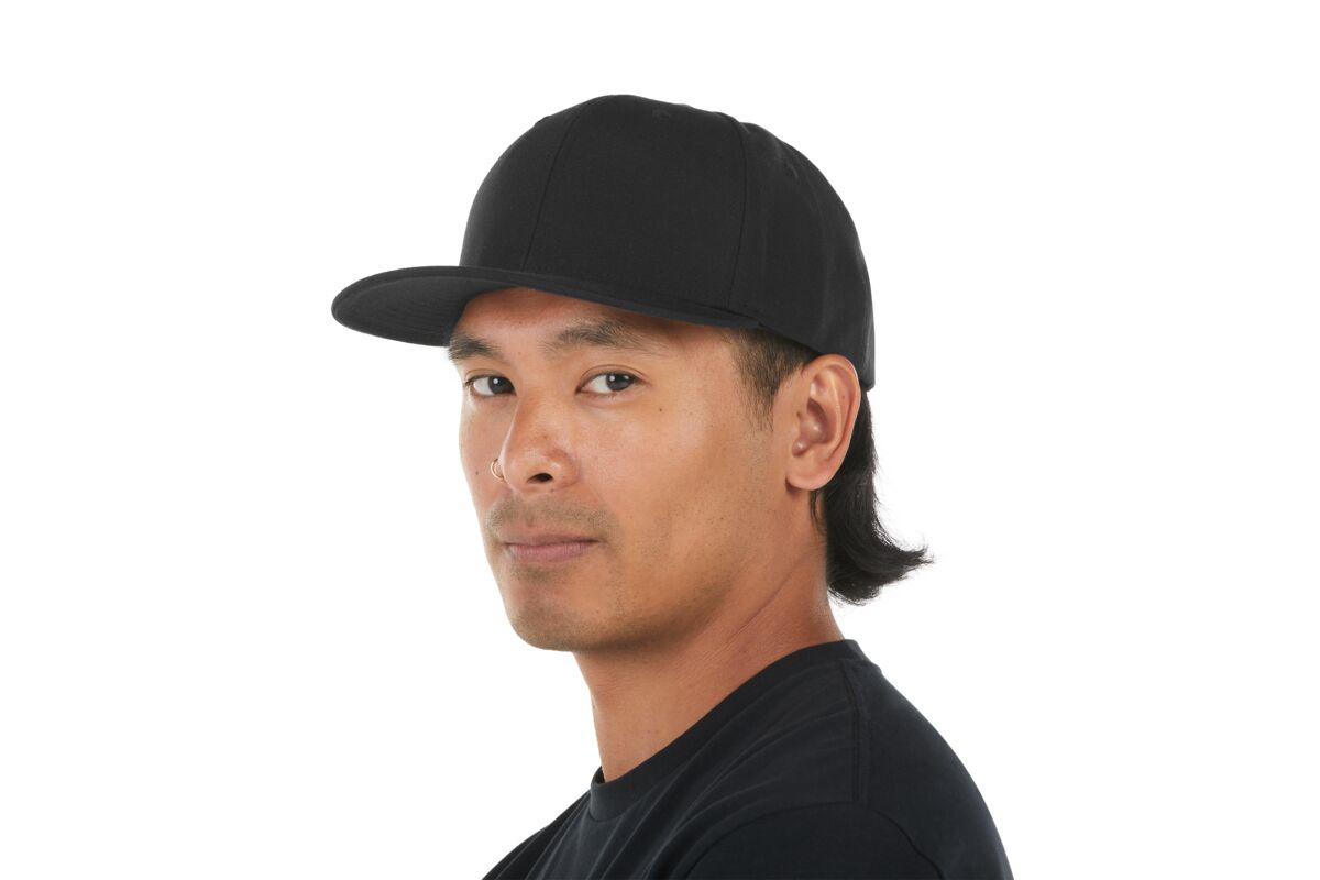 recycled-poly-classic-6-panel-hat-e5 WebPDP-HAT001002_Recycled_Poly_Classic_6Panel_Hat_Black_Studio_Harper_Studios_0723_Side_3__HAT001002OS.jpg