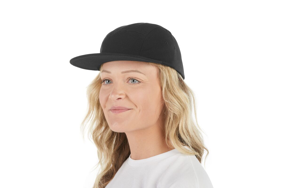 recycled-poly-flat-brim-5-panel-hat-z7 WebPDP-HAT003002_Recycled_Poly_Flat_Brim_5Panel_Hat_Black_Studio_Harper_Studios_0723_Front_2__HAT003002OS.jpg
