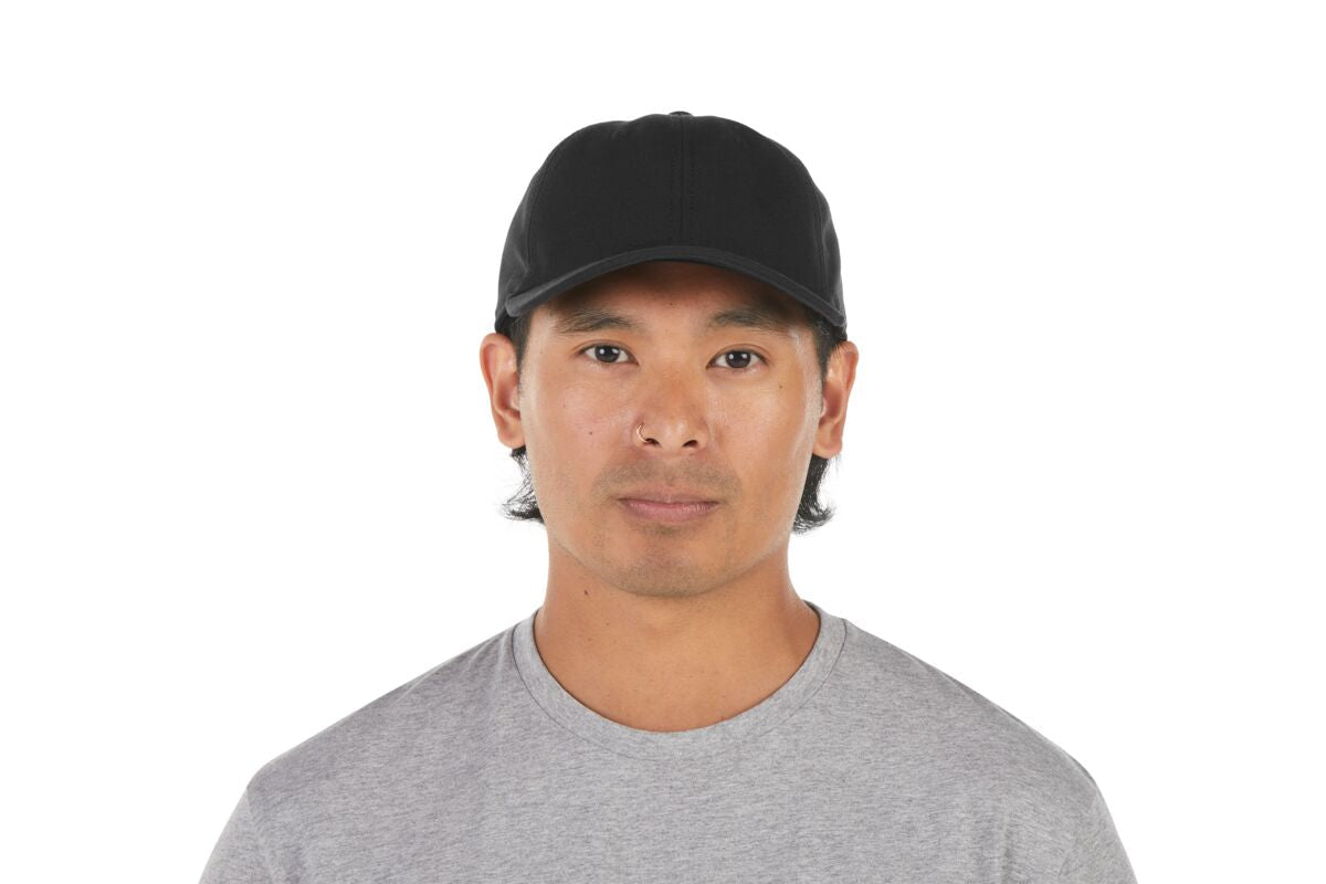recycled-poly-dad-hat-g2 WebPDP-HAT004002_Recycled_Poly_Dad_Hat_Black_Studio_Harper_Studios_0723_Front__HAT004002OS.jpg