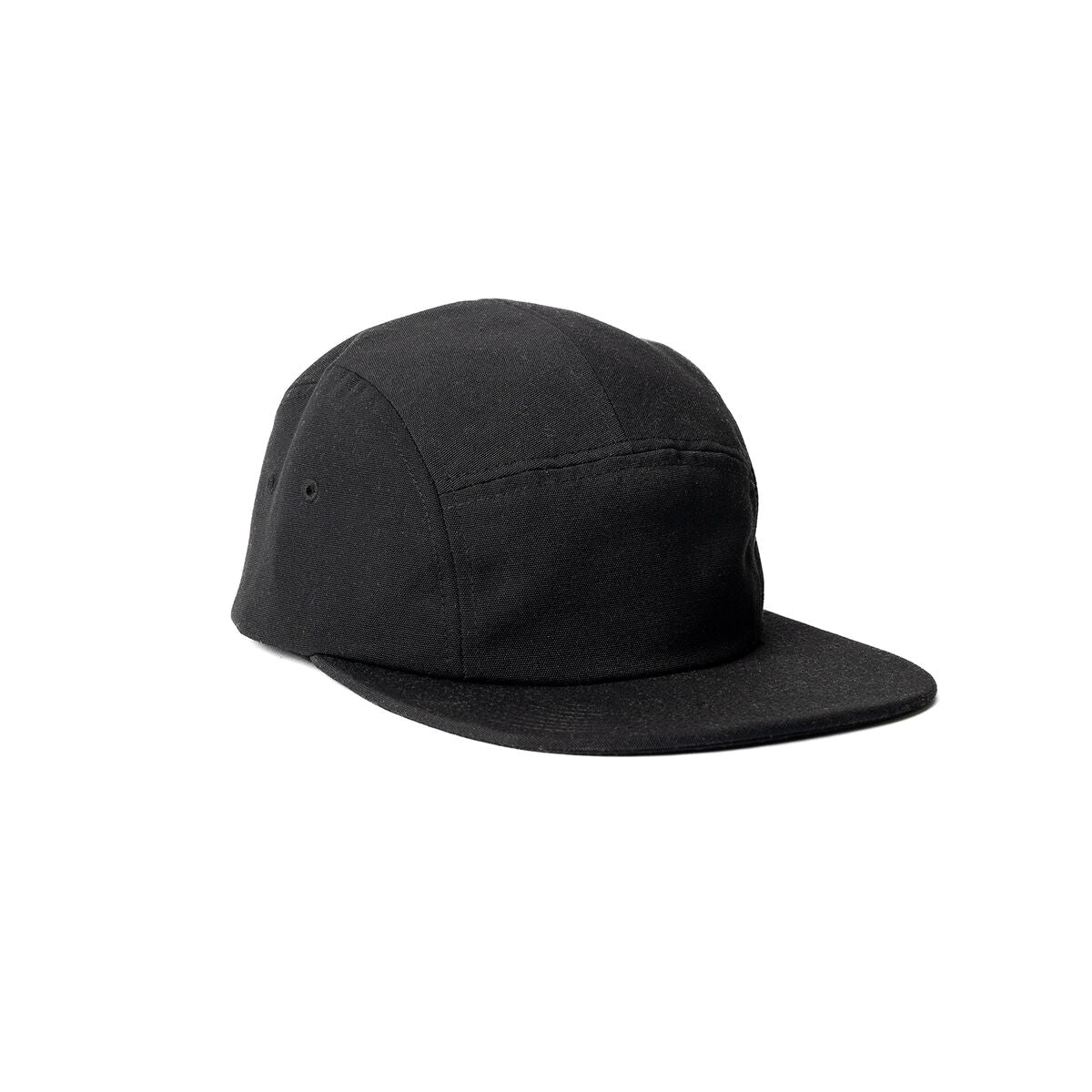 recycled-poly-flat-brim-5-panel-hat-z7 Web_PDP-FlatBrim5PanelHat_Studio_Front_Black.jpg